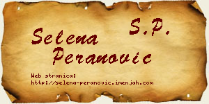 Selena Peranović vizit kartica